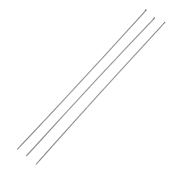 Steel Beading Needles with Hook for Bead Spinner, Curved Needles for Beading Jewelry, Stainless Steel Color, 18x0.06cm