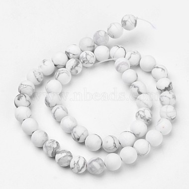 Natural Howlite Beads Strands(G-D809-16-8mm)-2