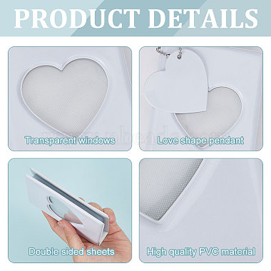 3 мини-держатель для фотокарточек из ПВХ с сердцем(AJEW-WH0038-65P-01)-6