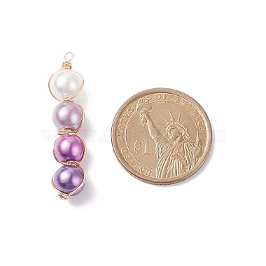 Glass Pearl Round Beads Pendants(PALLOY-JF01879)-3