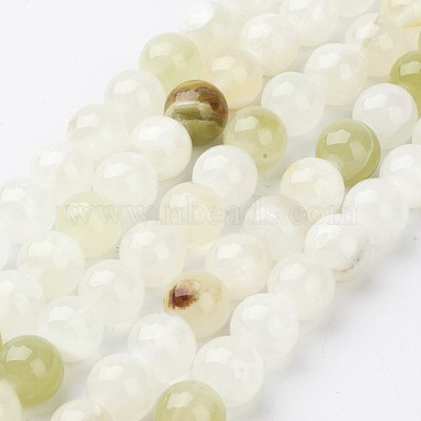 Round Flower Jade Beads