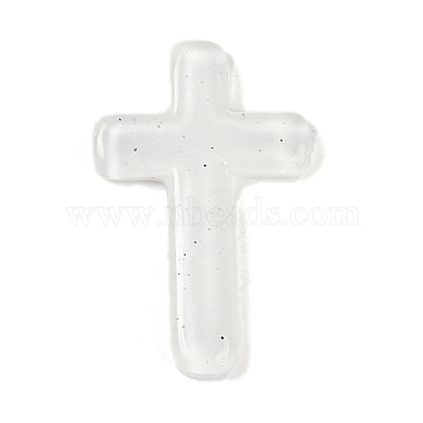 Clear Cross Resin Cabochons