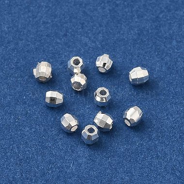 925 Sterling Silver Plated Barrel Brass Spacer Beads
