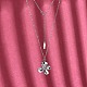 Anti-Tarnish 925 Sterling Silver Pendant Necklaces Simple Flower Necklace Elegant Clavicle Chain for Women(JN1084A)-3