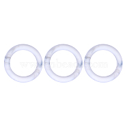 3Pcs Ring Silicone Focal Beads, Chewing Beads  For Teethers, DIY Nursing Necklaces Making, White, 65x9.5mm, Hole: 3mm, Inner Diameter: 44mm(JX895C-01)