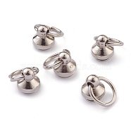Alloy Ball Studs Rivets, for Phone Case DIY, DIY Leather Craft, Handbag, Purse Accessories, with Philip's Head Screw and Jump Rings, Platinum, 20mm, Hole: 10mm, Ring: 13x1.5mm, Screw: 3x5x8mm(PALLOY-Z002-02B-P)