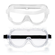 Safety Goggles, with Clear Anti Fog Anti-splash Lenses, Eye Glasses Protection Tool, Random Color Elastic Band, 188x79x59mm(AJEW-E034-56B)