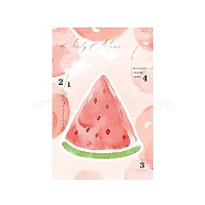 30 Sheets Fruit Theme Paper Memo Pads, Sticky Notes, for Office School Reading, Watermelon, 130x85mm(PW-WG23898-01)