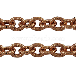 Aluminium Cable Chains, Unwelded, Oval, Camel, 7x6x1.5mm(X-CHA-K16303-07)