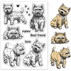 PVC Plastic Stamps, for DIY Scrapbooking, Photo Album Decorative, Cards Making, Stamp Sheets, Dog Pattern, 16x11x0.3cm(DIY-WH0167-56-1026)