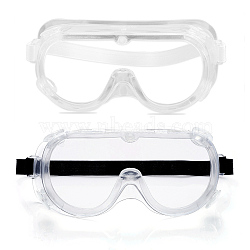 Safety Goggles, with Clear Anti Fog Anti-splash Lenses, Eye Glasses Protection Tool, Random Color Elastic Band, 188x79x59mm(AJEW-E034-56B)