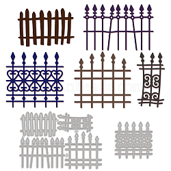 Fence Carbon Steel Cutting Dies Stencils, for DIY Scrapbooking, Photo Album, Decorative Embossing Paper Card, Stainless Steel Color, 74~92x133~143x0.8mm, 2pcs/set(DIY-WH0309-1463)