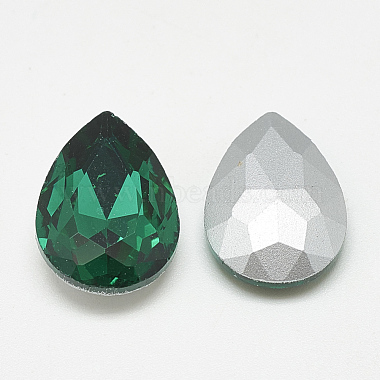 Pointed Back Glass Rhinestone Cabochons(RGLA-T081-18x25mm-15)-2