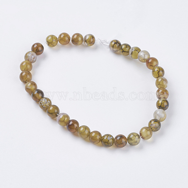 Chapelets de perles veines de dragon en agate naturelle(X-G-G515-6mm-02B)-2