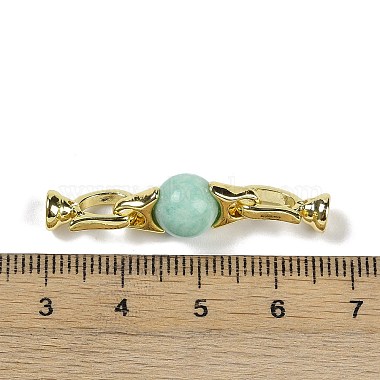 Natural Amazonite with Brass Fold Over Clasps(G-G141-03G-02)-3