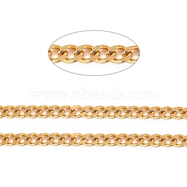 Vacuum Plating 304 Stainless Steel Cuban Link Chains(CHS-K016-03B-G)-4
