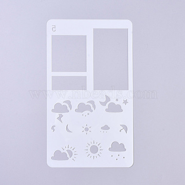 Plastic Reusable Drawing Painting Stencils Templates(DIY-G027-F05)-2
