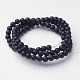 Chapelets de perles perles en agate noire naturelle(X-G-D543-4mm)-2