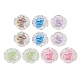 10 pièces 5 couleurs placage uv arc-en-ciel perles acryliques irisées(OACR-YW0001-56)-1