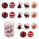 Beadthoven 100Pcs 5 Style Christmas Themed Dyed Natural Wooden Beads(WOOD-BT0001-07)-2