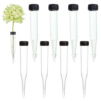 40Pcs 2 Styles Conical Plastic Test Tube, for Temporary Planter, Retaining Water of Flower, Flower Storage Supplies, Mixed Color, 102~110x17.5~19mm, Hole: 2~3.5mm, Inner Diameter: 12~13mm, 20pcs/style