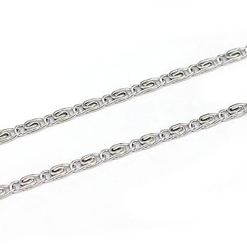 304 Stainless Steel Lumachina Chains, Unwelded, Stainless Steel Color, 5x2x0.4mm