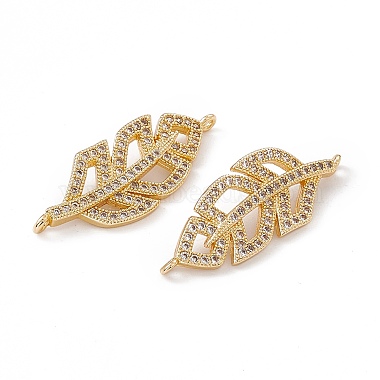 Brass Micro Pave Clear Cubic Zirconia Connector Charms(KK-E068-VC074)-3