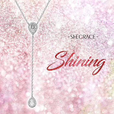SHEGRACE 925 Sterling Silver Pendant Necklaces(JN875A)-3
