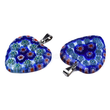 Handmade Millefiori Glass Pendants(X-LK-R005-03)-4