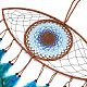 Evil Eye Woven Net/Web with Feather Pendant Decoration(HJEW-I013-08)-3