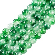 Natural Malaysia Jade Beads Strands, Round, Dyed, Sea Green, 8mm, Hole: 1mm, about 48pcs/strand, 15 inch(G-A146-8mm-C19)