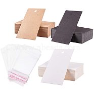 Paper Display Cards, Used For Earrings, Rectangle, Mixed Color, 90x50x0.1mm, Hole: 1~5mm, 150pcs/set(CDIS-PH0001-09)