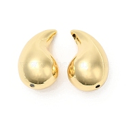 Brass Beads, Teardrop, Real 16K Gold Plated, 32x17.5x18mm, Hole: 2.2mm(KK-D028-01G)