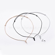 Adjustable Korean Waxed Polyester Cord Necklace Making Sets, with 304 Stainless Steel Lobster Claw Clasps and Pinch Bails, Mixed Color, 21.26 inch~27.32 inch(54~69.4cm), 3pcs/set(AJEW-JB00510)