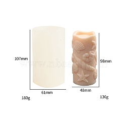 Sea Theme Food Grade DIY Silicone Candle Molds, For Candle Making, White, 6.1x10.7cm(PW-WG35303-01)