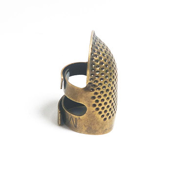 Brass Sewing Thimble Finger Protector, Adjustable Finger Shield Protector, DIY Sewing Tools, Antique Bronze, 26mm