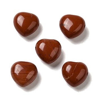 Natural Red Jasper Beads, Heart, 14.5~15x14.5~15x8.5mm, Hole: 1.5mm