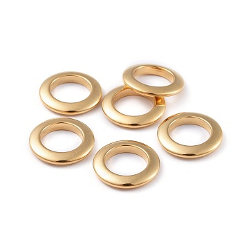 304 Stainless Steel Linking Rings, Rings, Golden, 15x2mm, Inner Diameter: 9.5mm