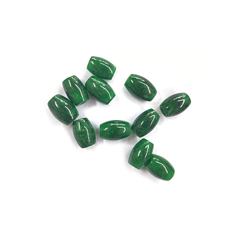 Natural Myanmar Jade/Burmese Jade European Beads, Large Hole Beads, Dyed, Oval, 20~25x14~15mm, Hole: 4~5mm