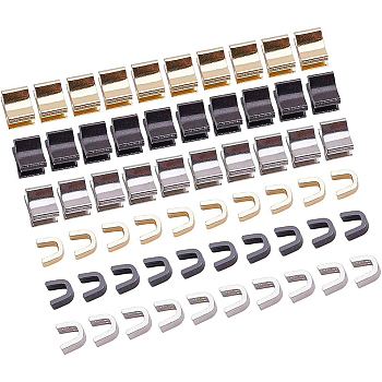 Clothing Accessories, Brass Zipper Repair Down Zipper Stopper and Plug, Mixed Color, 6.8x5.2x1.1cm, 3pcs/set, 10sets/color, 30sets/box