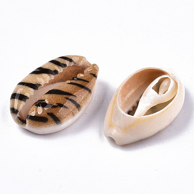 Printed Natural Cowrie Shell Beads(SHEL-S266-18)-2