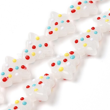 Handmade Bumpy Glass Beads Strands(LAMP-F032-08I)-2