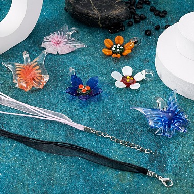 Kit de fabrication de colliers de fleurs et de papillons Kissitty DIY(DIY-KS0001-34)-5