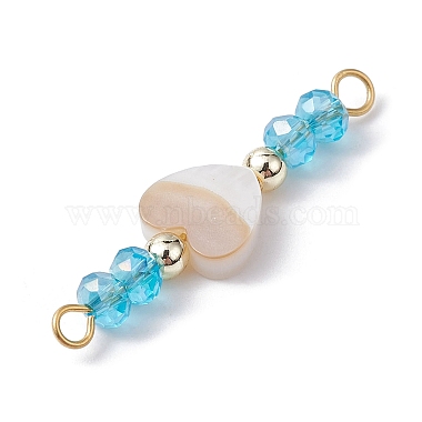Natural Freshwater Shell Heart Connector Charms(PALLOY-JF02512)-4