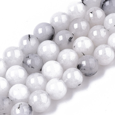 9mm WhiteSmoke Round Chalcedony Beads