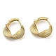 Brass Twist Wave Hoop Earrings(EJEW-D067-05G)-1