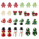 46Pcs 11 Style Christmas Handmade Lampwork Beads(LAMP-TA0001-16)-1