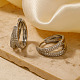 Brass Hoop Earrings(FI3307)-3