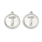 304 Stainless Steel Pendants, Flat Round with Hammer Charm, Stainless Steel Color, 18x16x2.5mm, Hole: 1.2mm(STAS-C167-02P)