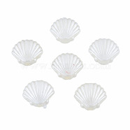 ABS Plastic Imitation Pearl Beads, Shell/Scallop, WhiteSmoke, 10x11.5x4mm, Hole: 1.8mm(OACR-T018-08)